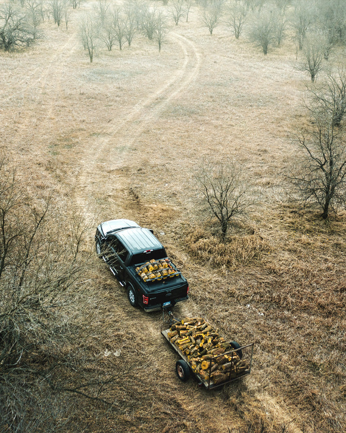 Ford F150 Heavy Duty Truck Bed Tonneau Cover Hauling Wood Trailering