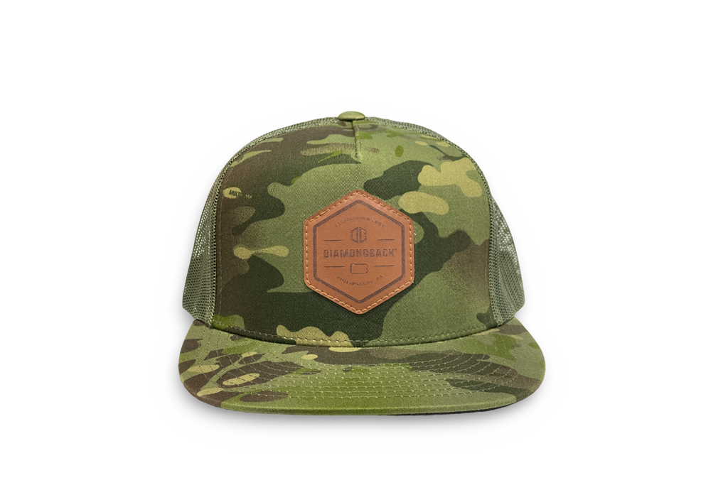 Leather Seal MultiCam® Flat Brim Trucker Hat DiamondBack Covers