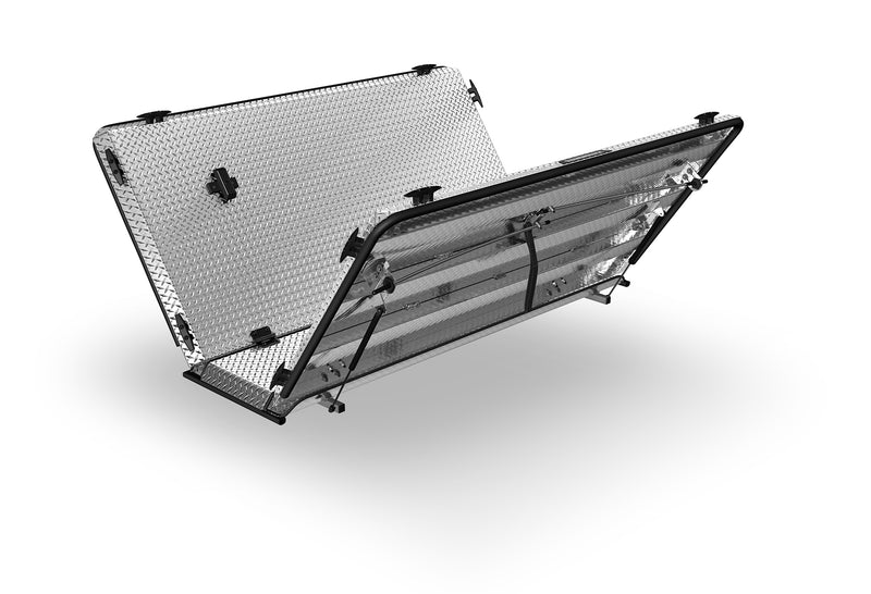 DiamondBack HD heavy-duty truck cover with 1,600 lb hauling capacity for industrial fleets.